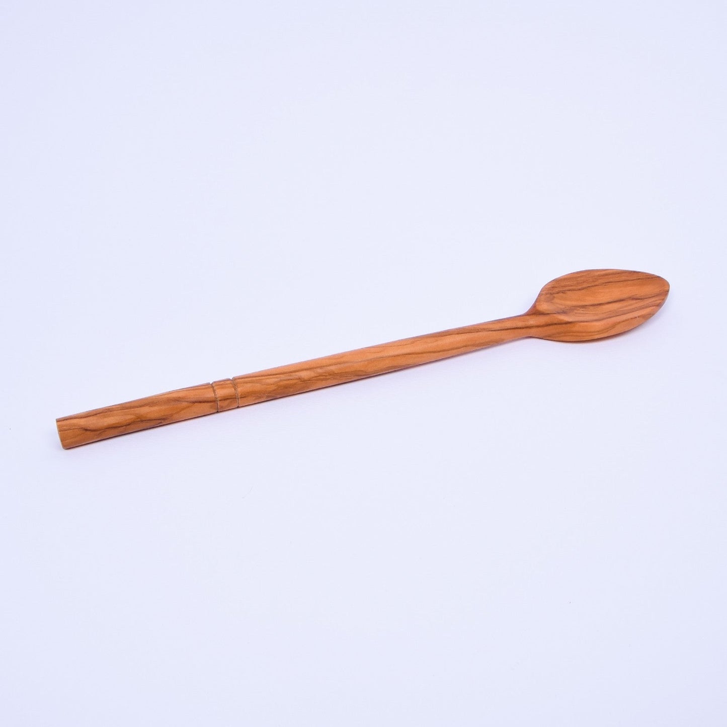 Olive Wood Round Handle Spoon 11.81" Long - Wooden Multipurpose Spoon Handmade