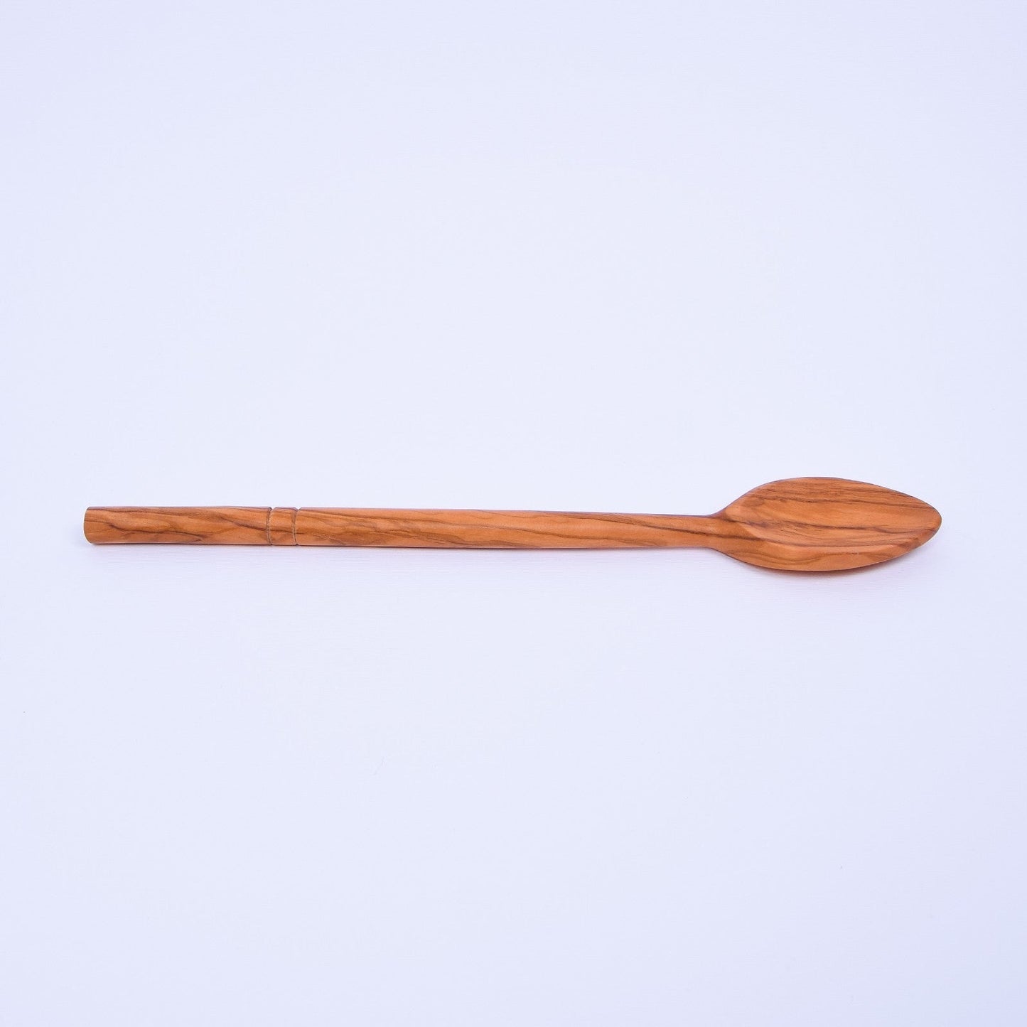 Olive Wood Round Handle Spoon 11.81" Long - Wooden Multipurpose Spoon Handmade