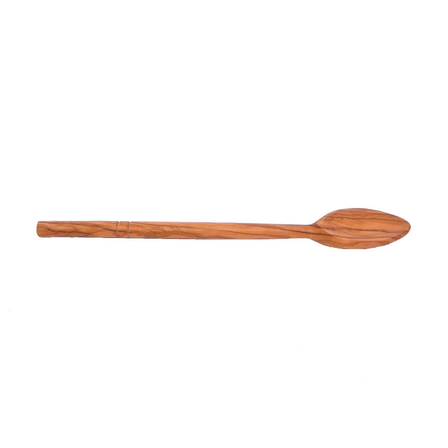 Olive Wood Round Handle Spoon 11.81" Long - Wooden Multipurpose Spoon Handmade